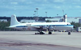 DC-6AC s/n 44063 vu à Stokholm (Suède) le 20 mai 1979. (©Kjell Nilsson)