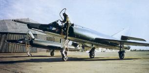 Etendard IVP prototype in the foreground and Etendard IVM prototype in the background. (Dassault Aviation)