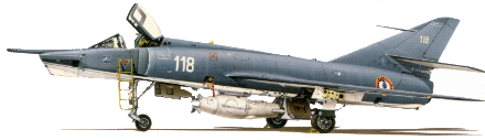 Etendard IVP No118 of 15.F squadron embarked on CV Foch in 1966 during the first nuclear test campaign in French Polynesia. (SupAir)