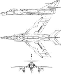 Plan 3 vues de l'Étendard IVM. (©DR)