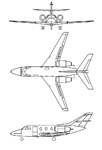 Plan 3 vues du Falcon 10 MER. (©French Fleet Air Arm)