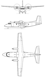 Plan 3 vues du Nord 262A. (©French Fleet Air Arm)