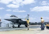 Rafale M01 pendant la première campagne (8 juillet - 23 août 1992) d'essais aux Etats-Unis (©Dassault Aviation)