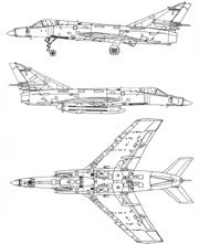 Plan 3 vues du Super-Étendard. (©DR)