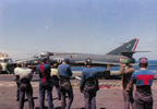 Super-Étendard 01 lors d'une campagne sur porte-avions. (©Dassault Aviation)