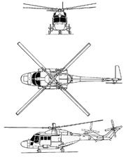 Plan 3 vues du WG-13 Lynx. (©DR)
