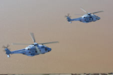 Les NH90 NFRS01 et 02 en vol. (©Eurocopter)