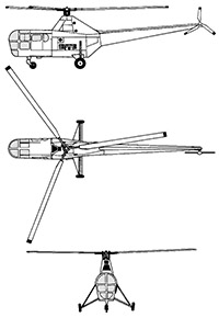 Plan 3 vues du S-51A. (©DR)