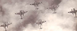 18-19 juin : En représailles du raid italien du 15 juin, des Vought de l'AB3, des Loire-Nieuport de l'AB2 et de l'AB4 et des Latécoère 298 de la F5T font un raid sur la côte italienne. Le maître Marcel Billien et le SM Ricquier sont portés disparus, sans doute abattus par la DCA italienne au-dessus de Gênes. (©Marine Nationale)