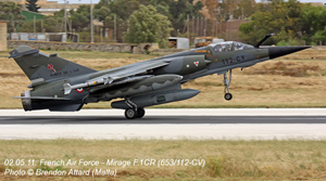 Mirage F1CR (653/112-CV) à Malte. (©Brendon Attard)