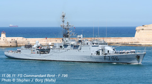 L’aviso Commandant Birot fait une escale à la Valette (Malte). (©Stephen J Borg)