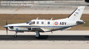 Un TBM 700 (160/ABV) de l'Armée de terre. (©Stephen J. Borg)