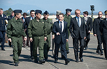 Visite de Nicolas Sarkozy à Solenzara. (©Ministère de la Défense)