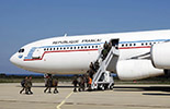 A340-300 transportant du personnel de Solenzara vers la base Crétoise de la Sude. (©Ministère de la Défense)