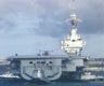 Appareillage du porte-avions pour une sortie d'essais. (©Marine Nationale)