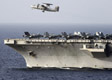 Touch & go de l'E-2C Hawkeye n°3 (flottille 4.F) sur l'USS Ronald Reagan. (©French Fleet Air Arm)