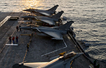 Rafale M F3 sur le pont du Charles de Gaulle. (©Marine Nationale)