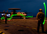 Catapultage de nuit d'un E-2C Hawkeye. (©Marine Nationale)