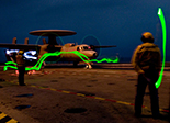 Catapultage de nuit d'un E-2C Hawkeye. (©Marine Nationale)