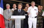 Visite du Président Sarkozy sur le Charles de Gaulle. (©Marine Nationale)