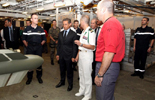 Visite du Président Sarkozy sur le Charles de Gaulle. (©Marine Nationale)