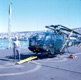 Alouette III sur le pont du PH Jeanne d'Arc en escale à Valparaiso en 1969. (©DR via Alabordache.fr)